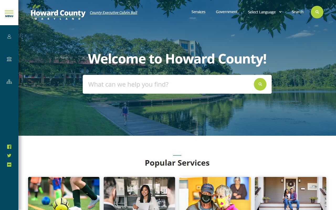 Howard County website for Columbia released inmates resources